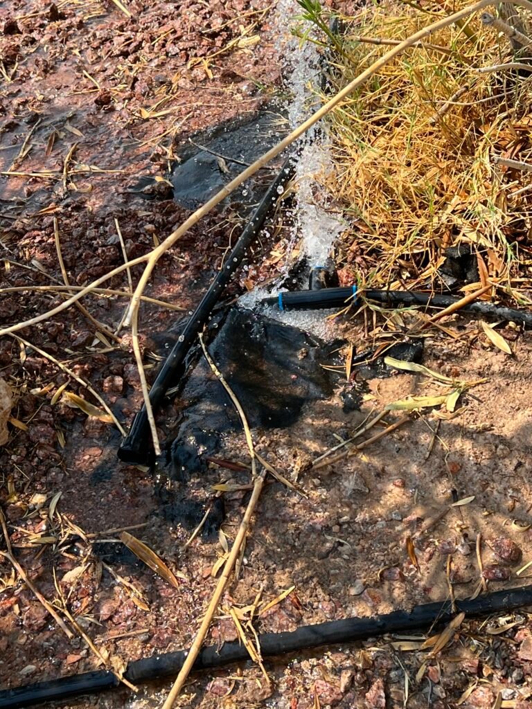 Black poly irrigation leak repair
