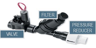 Irrigation valve filter pressure reducer